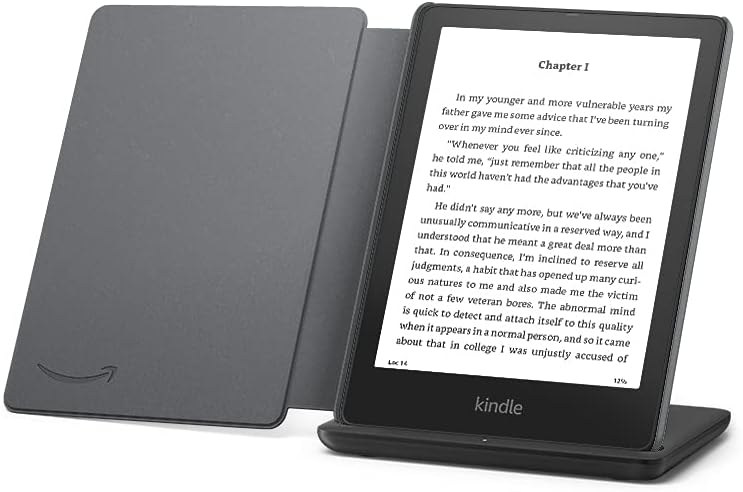 Kindle Paperwhite Signature Edition Essentials Bundle including Kindle Paperwhite Signature Edition - Wifi, Without Ads, Amazon Leather Cover, and Wireless charging dock