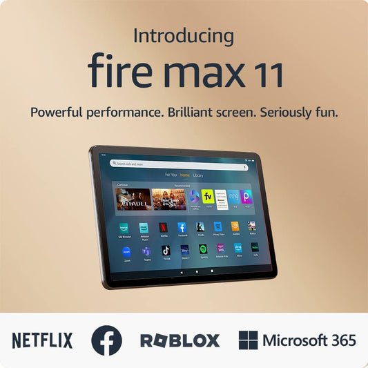 Amazon Fire Max 11 tablet productivity bundle with Keyboard Case, Stylus Pen, octa-core processor, 4 GB RAM