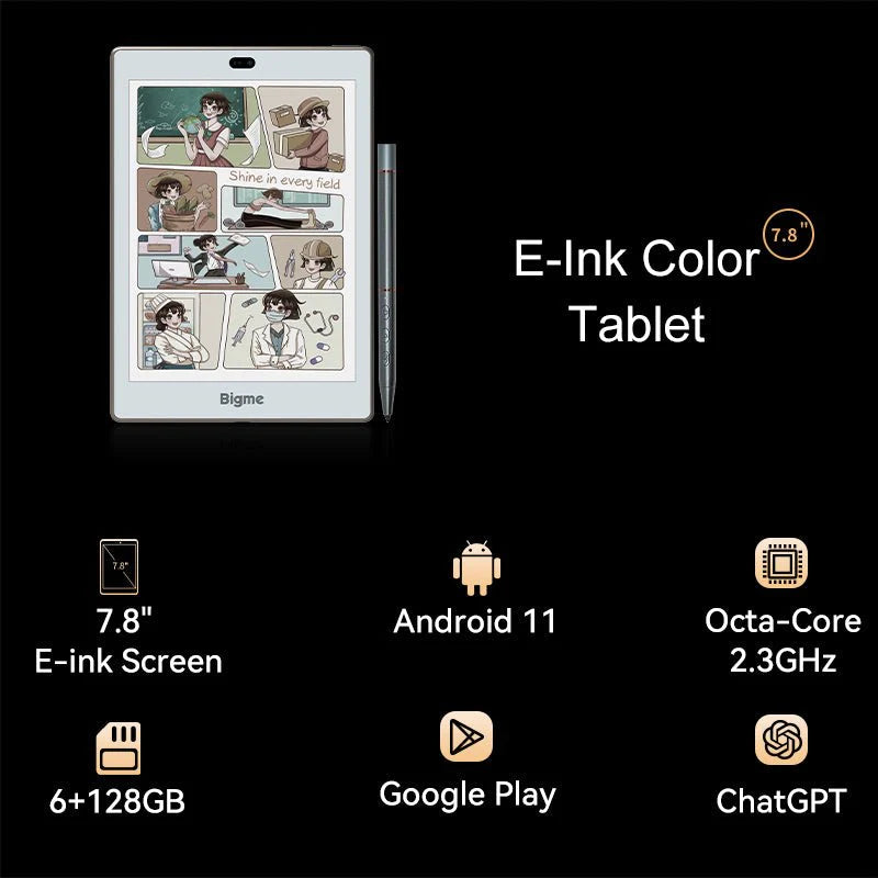 Bigme S6 Color+ Kaleido 3 e-notebook and e-reader with Google Play (English)